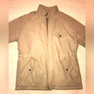 Men’s Daniel Cremieux khaki tweed print year round jacket. 💯 cotton, & lined.